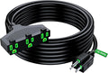 Maximm 12/3 Extension Cord 30 Feet, 3 Prong Plug 3-Outlet SJTW Heavy Duty Indoor by MaximmCable