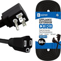 50 ft Heavy Duty Appliance Extension Cord, 14 AWG, 15A 125V 1875W, 3 Prong Flat by ELECTERY