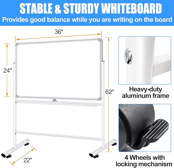 Dry Erase Board with Stand - Image 4