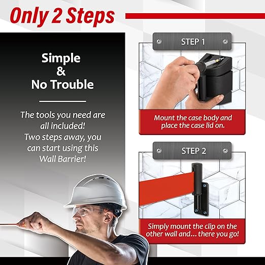 DuraSteel Wall Mount Retractable Belt Barrier - Image 6