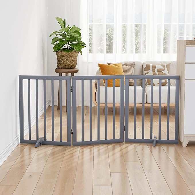 Freestanding Wooden Dog Gate - Image 2