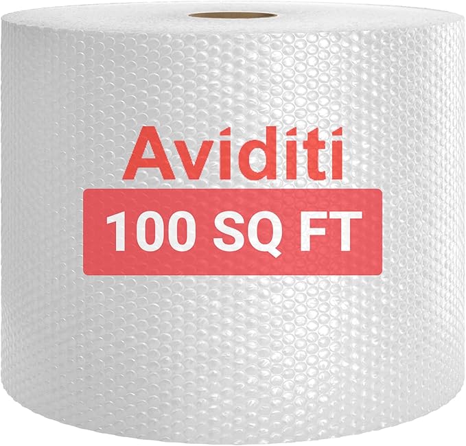 Aviditi Bubble Wrap Roll 1/2" x 24" x 50' Long Cushioning Wrap by Aviditi