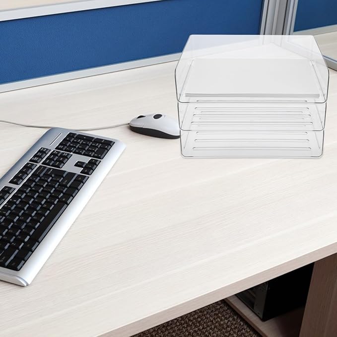Stackable Desk Organizer Tray Paper Holder - Image 4