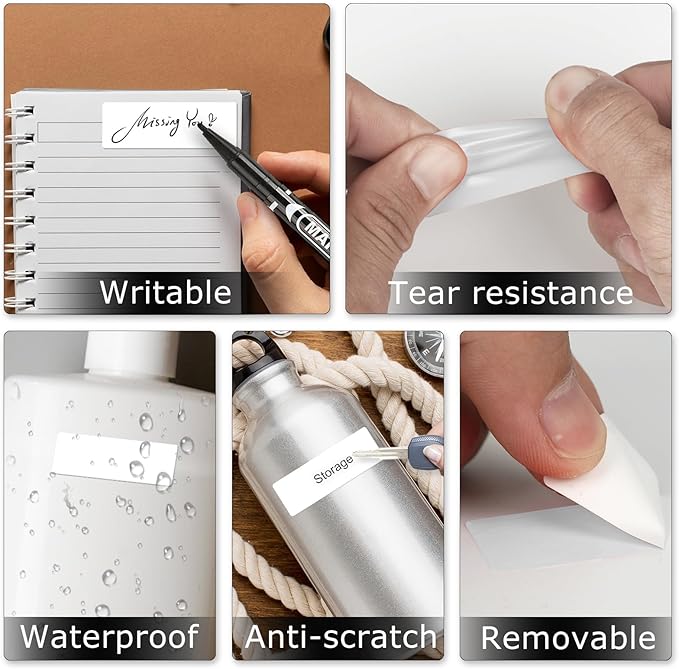 White Color Coding Labels 1 × 2 Inches Self-Adhesive Vinyl Rectangle Stickers - Image 3