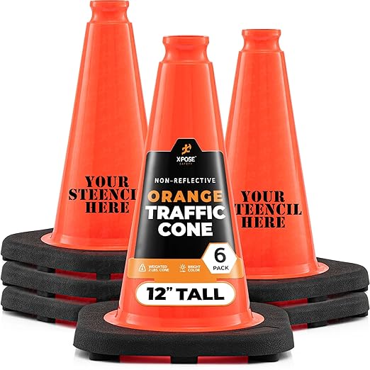 Xpose Safety 12 Inch Orange Traffic Cones, Kids and Construction by XposeSafety