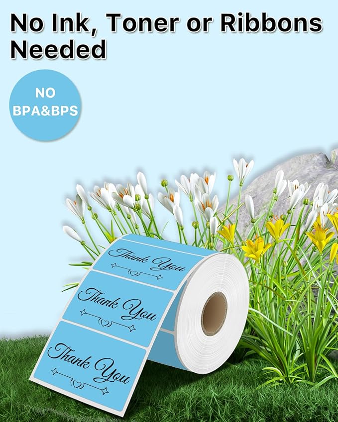 iEager 3" x 2" Thermal Labels, Rectangle Thermal Printer Stickers, - Image 4