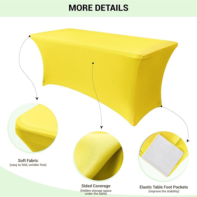 Obstal 6 Pack Stretch Spandex Table Covers - Image 3