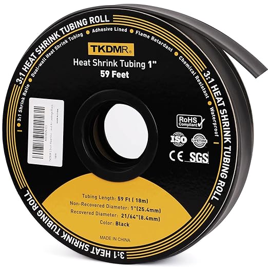 TKDMR 59 Ft 1" Heat Shrink Tubing by TKDMR