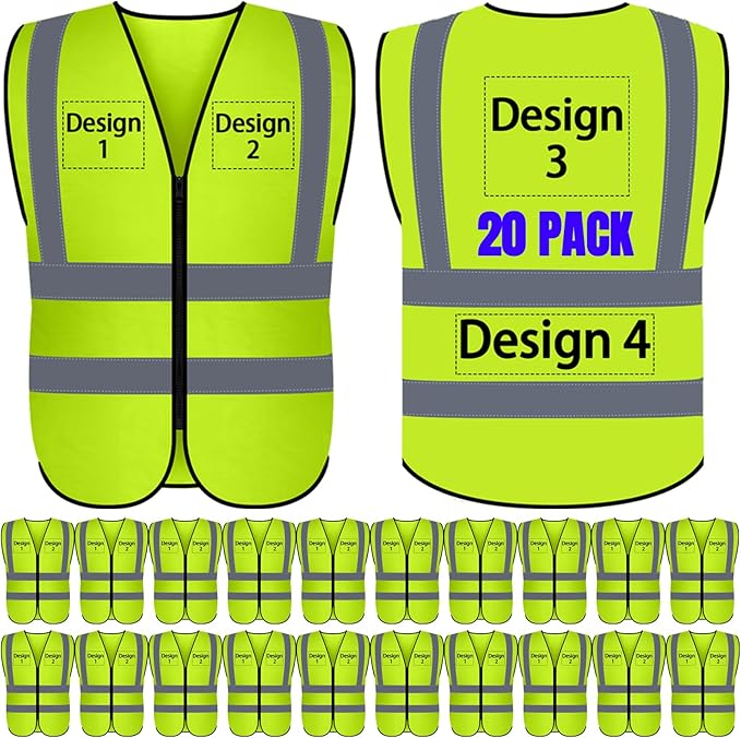 BeautyWill Custom Logo Safety Vest S, 4XL Personalized Safety Vest High by BeautyWill