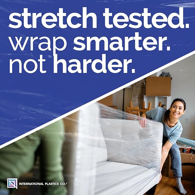 International Plastics Co. 18" Stretch Film/Wrap 1500 feet 7 Layers 80 Gauge - Image 6