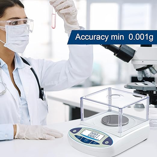 Lab Analytical Balance 500g x 0.001g Precision Digital Scale 0.001 Gram - Image 2