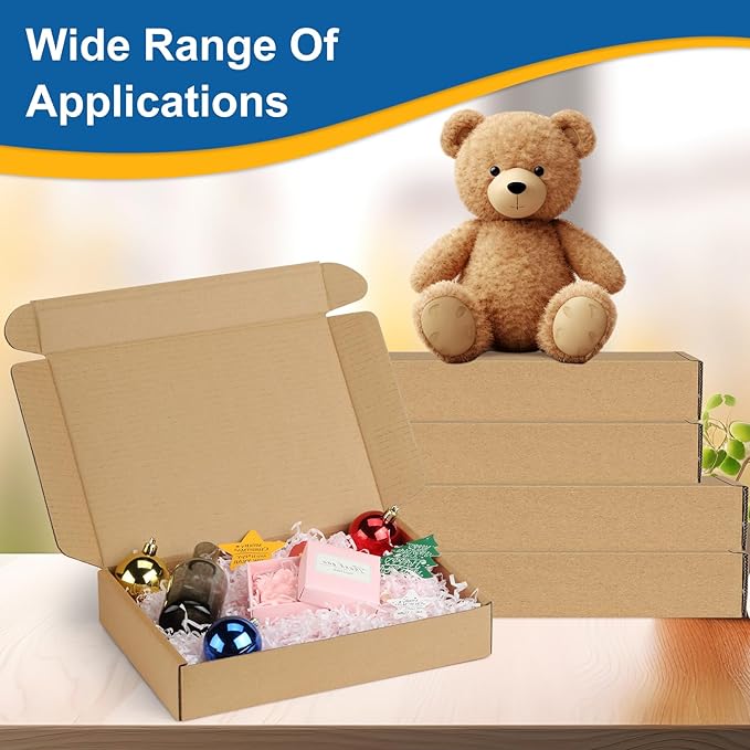 Famagic Shipping Boxes 13x10x2 Inch 30 Pack Brown Small Box Corrugated - Image 5