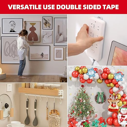 Double Sided Tape Heavy Duty 2in x 10ft, Heavy Duty Removable Mounting Tape - Image 7