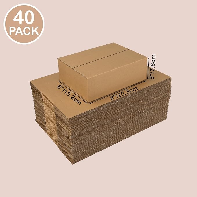 EdenseeLake 8x6x3 inches Shipping Boxes Small Cardboard Boxes - Image 2
