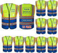BeautyWill Custom Logo 10/20 Pack Safety Vest Class2 High Visibility Vest by BeautyWill