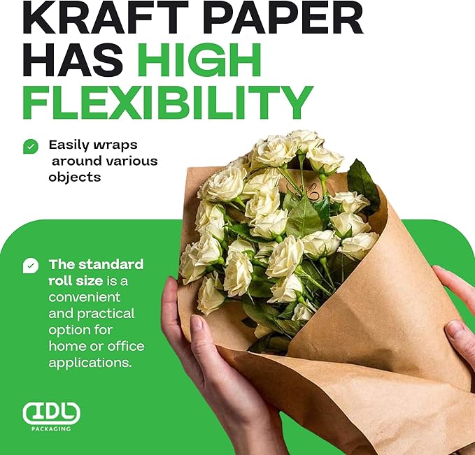 IDL Packaging 18" x 2160" Popular Pack Brown Kraft Paper Roll - Image 6
