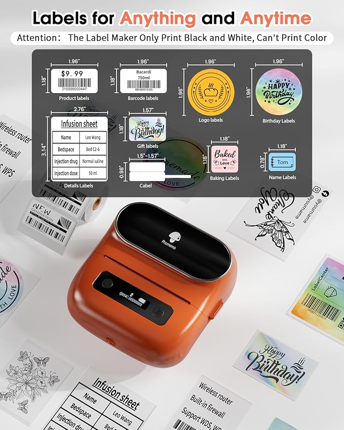 Phomemo M220 Label Printer, Barcode Printer, Clothing Labeling, - Image 5