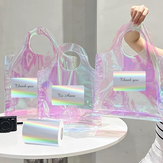 3x2 Inch Holographic Thermal Labels, Rainbow Glitter Stickers - Image 5