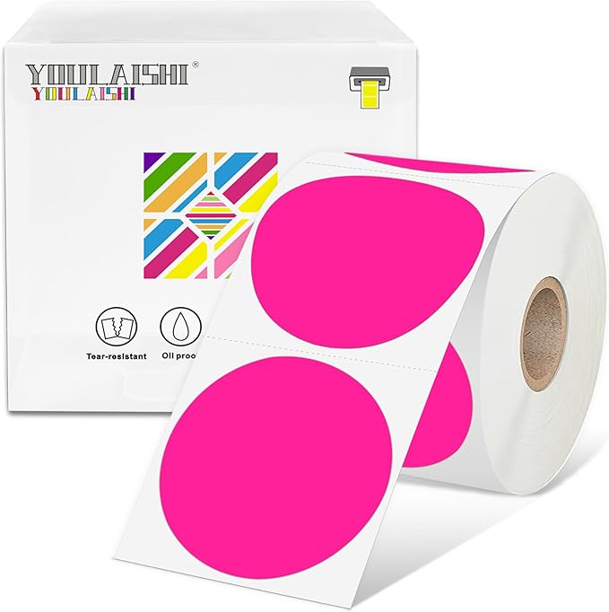 Dot Stickers Labels, 2 inch Circle Garage Sale Sticker 750Pcs Round Thermal by YOULAISHI