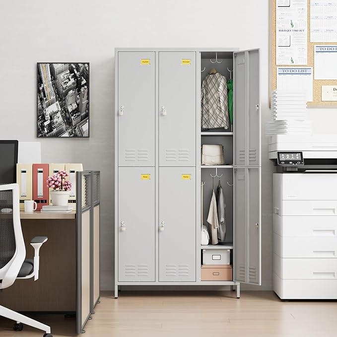 Employees Locker, 72 inch Tall Metal Storage Locker - Image 2