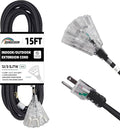 3-Outlets Indoor Outdoor Extension Cord Weatherproof by HONDERSON