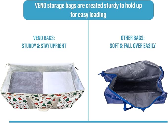 VENO 4 Pack Moving Bags and Large Christmas Storage Bins - Image 4