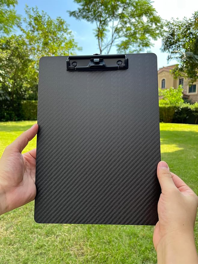 Hardened 9.4" Wx12.6 L 3K Carbon Fiber Clipboard Ultimate Light and Thin by Veranger