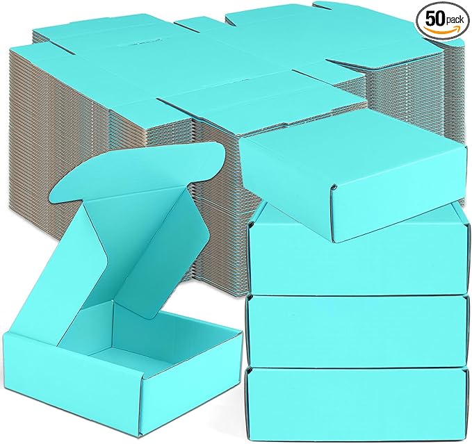 Small Shipping Boxes, 50 Pack Cardboard Box Corrugated Mailer Boxes Small by Unknown
