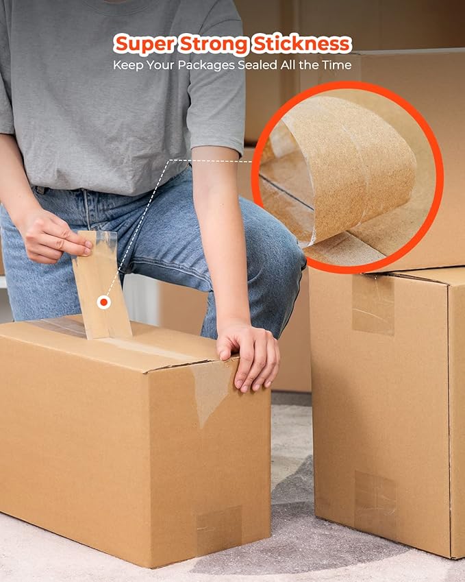 MUNBYN Tape, Heavy Duty Shipping Packing Clear Tape Refill - Image 3