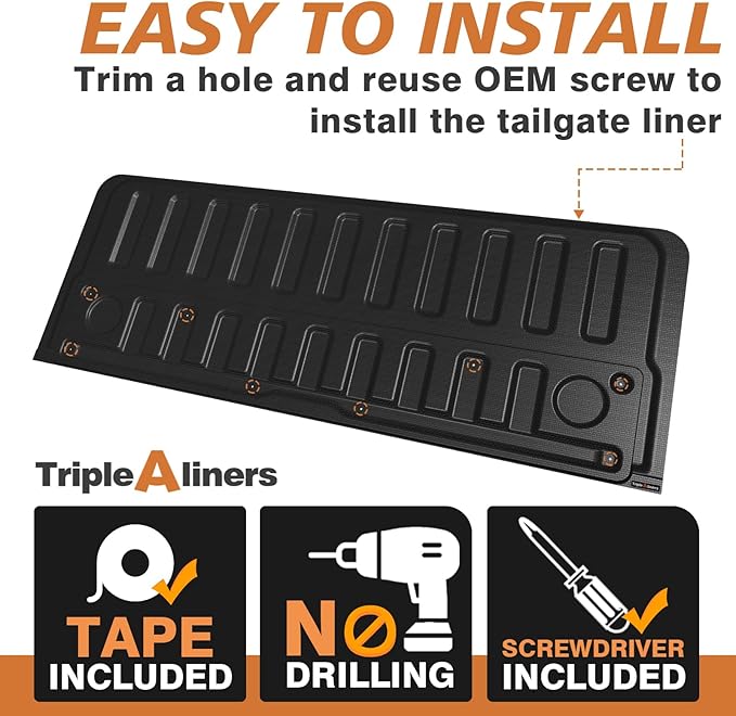 TripleAliners Tailgate Mat for 2019-2025 2026 Dodge Ram 1500 Power - Image 5