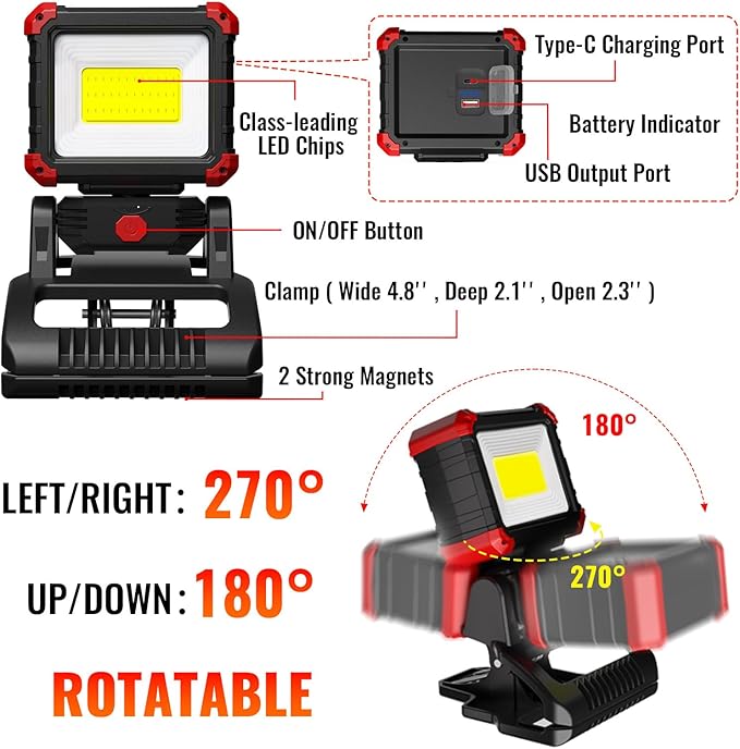 LED Rechargeable Work Light - Image 5