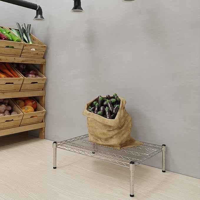 21''W x 30''L x 8''H Chrome Plated Wire Dunnage Rack | Off The Floor Storage - Image 2