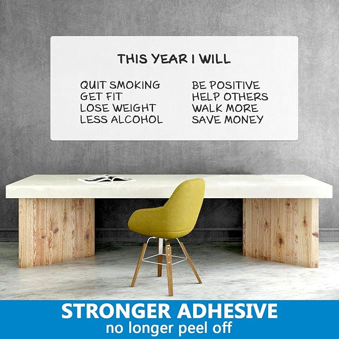 White Board Paper, 8x4 ft Dry Erase White Board Sticker, Peel and Stick - Image 3