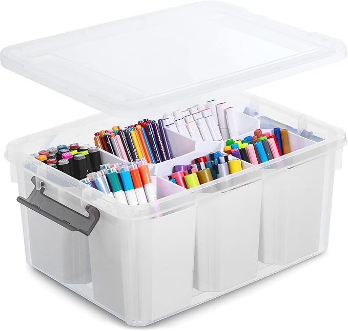 Citylife 17 QT Plastic Storage Bins Clear Storage Box by Unknown