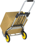 Mount-It! Folding Hand Truck and Personal Dolly, Aluminum Trolley, Heavy Duty by Mount-It
