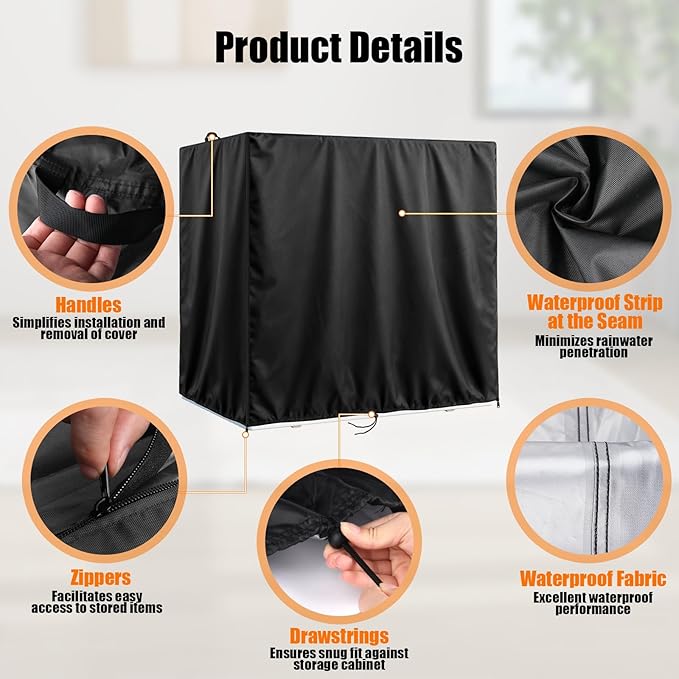 Kasla Storage Cabinet Cover, Outdoor Chest Storage Waterproof Covers, - Image 5