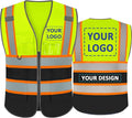 BeautyWill Custom Logo Safety Vest Class 2 High Visibility Reflective Vest by BeautyWill