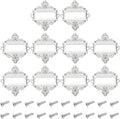uxcell 10 Pcs Metal Label Holder, 2.2 x 2.4 Inch Small Vintage Card Frame Tag by uxcell
