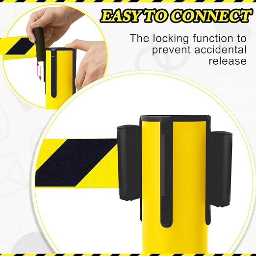 Therwen 6 Pcs Double Retractable Belt Barrier - Image 3
