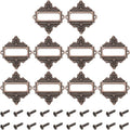 uxcell 10 Pcs Metal Label Holder, 2.2 x 2.4 Inch Small Vintage Card Frame Tag by uxcell