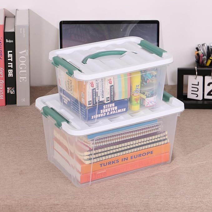 2-Pack Plastic Lidded Storage Box - Image 5