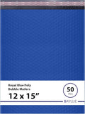 Royal Blue Large Poly Bubble Mailers 12x15 inch | Self Seal Padded Envelopes by BAYLUE