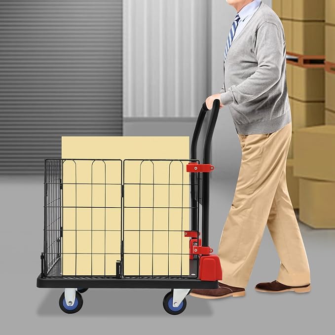 Foldable Hand Truck, 330LBS Dolly Folding Push Cart - Image 4