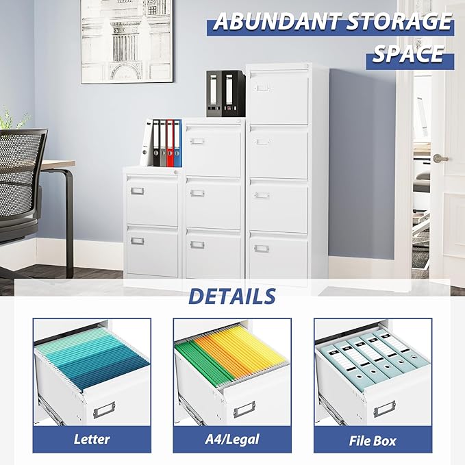 2 Drawer File Cabinet, Filing Cabinets - Image 6