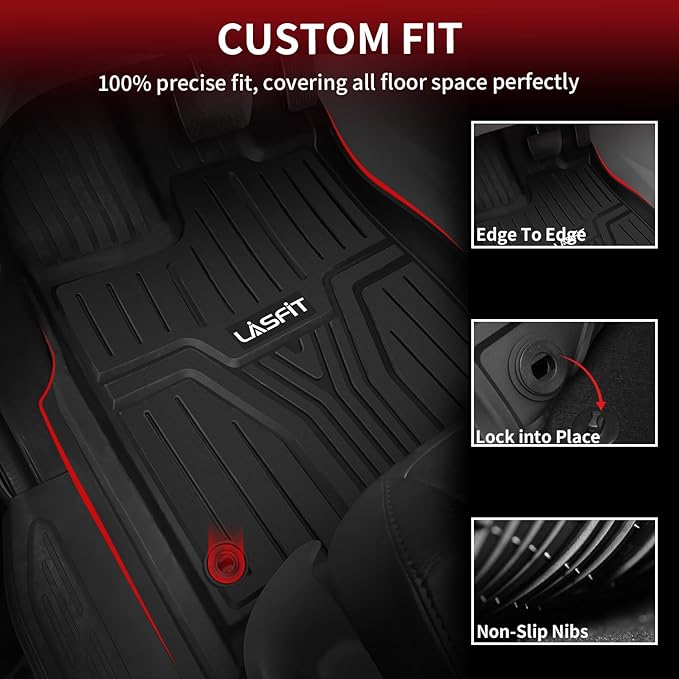 LASFIT Floor Mats & Trunk Mat for Honda Odyssey 2026 2025 2024 2023 2022 2021 - Image 3