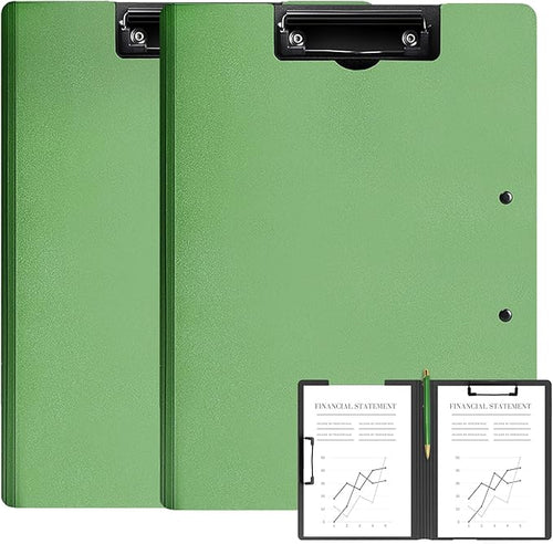 2 Pack Foldable Clipboards, A4 Office Clipboard Folder by MUYICS