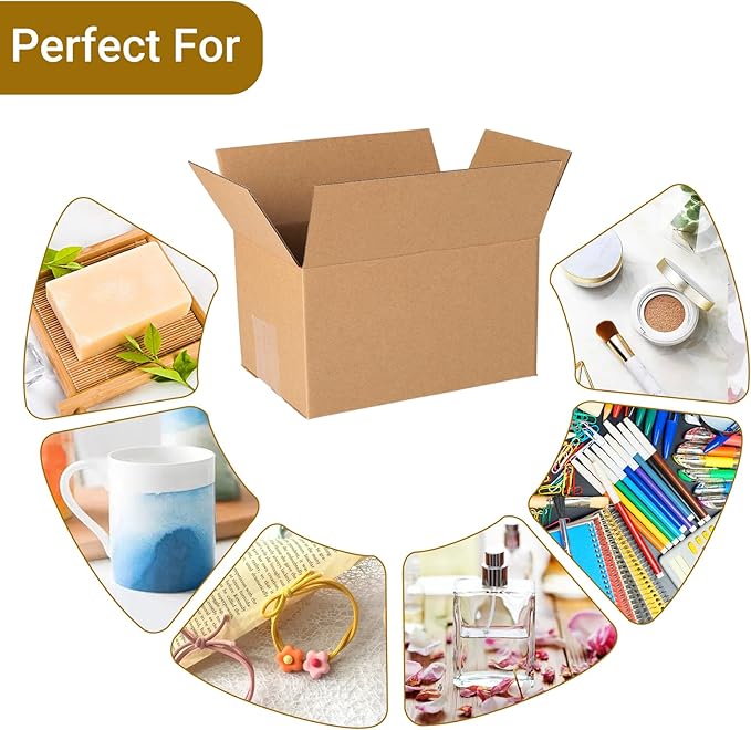 40 pack 7x5x4 inch Cardboard Box Mailers, Kraft Corrugated mailer Small - Image 5