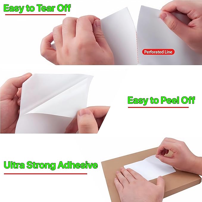 Fanfold x Thermal Stack Direct White Strong Adhesive Perforated Postage - Image 6