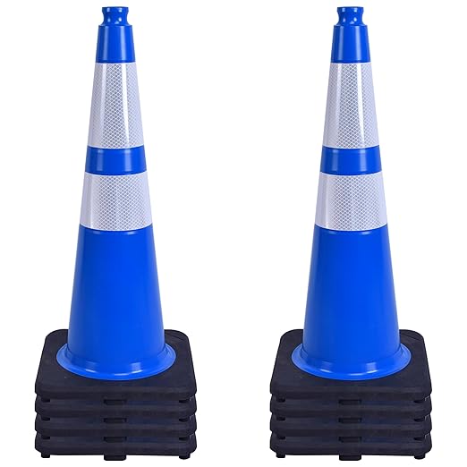OrangeStar 28" Traffic Cones 8-Pack Blue Safety Cones by OrangeStar