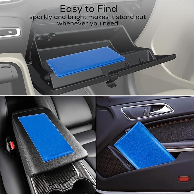Car Registration and Insurance Holder, Leather Magnetic Shut Vehicle Glove Box - Image 5